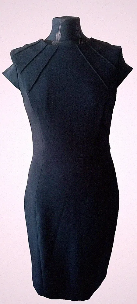 H&M, Etuikleid, schwarz, Gr. 38, Kappärmel, Tailliert, neuwertig