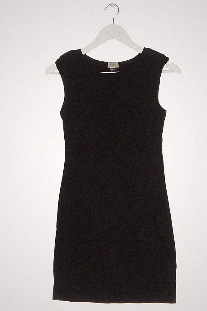 H&M Etuikleid schwarz Mini Lässig Baumwolle Gr. 34