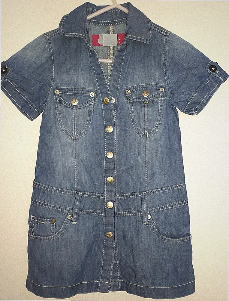 H&M, Jeans-Kleid, Taschen, 100% BW, Gr.92