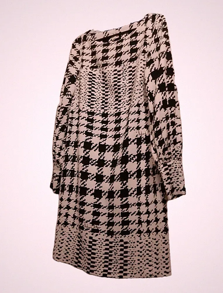 H&M x Richard Allan Designer Kleid Hahnentritt-Muster Gr.38 UNGETRAGEN s.E.Knopf