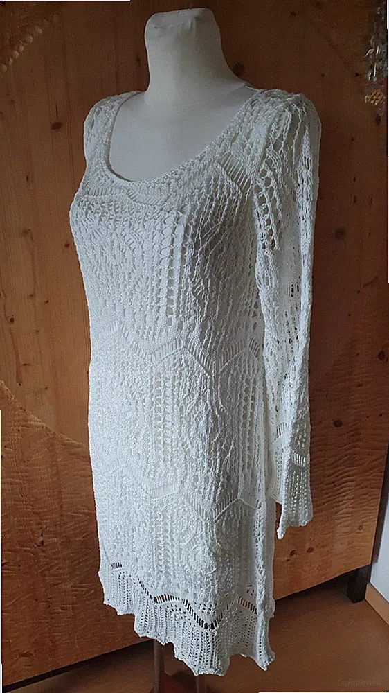 Häkelkleid Weiss Gr 40 Super Zustand Ostergeschenk