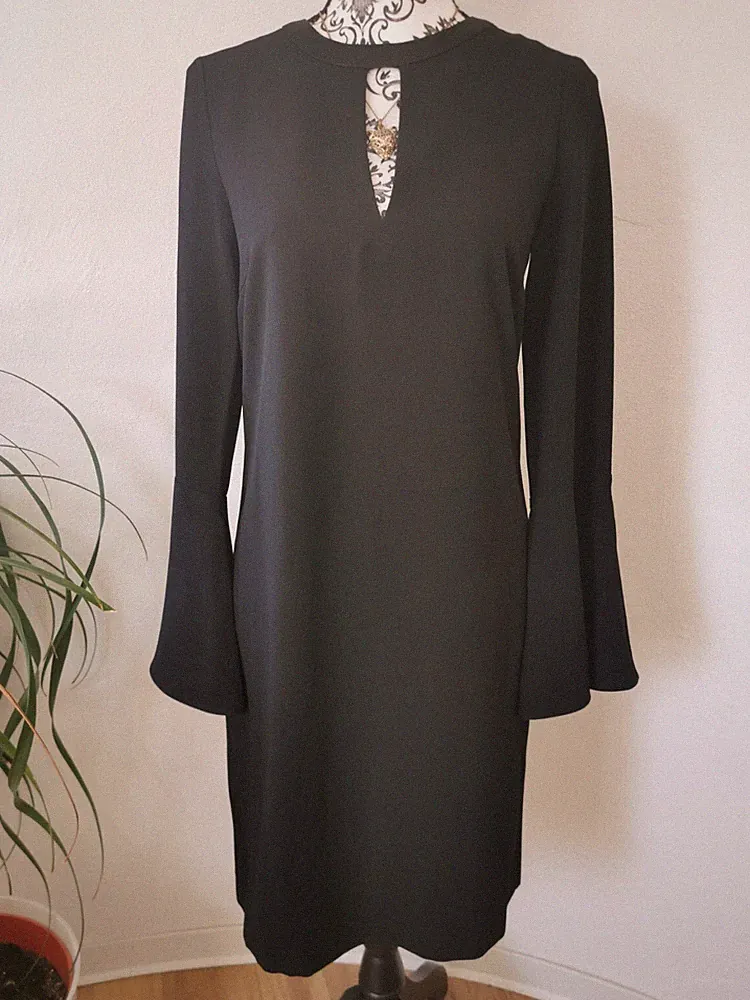 Hallhuber elegantes Midi Kleid in schwarz Größe 34 NEU!