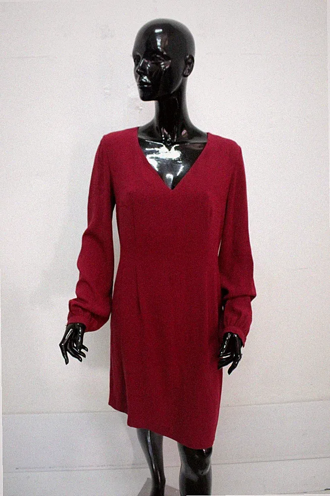 Harmont & Blaine Kleid Frau Größe 46 Kleid Logo Etuikleid Bordeaux