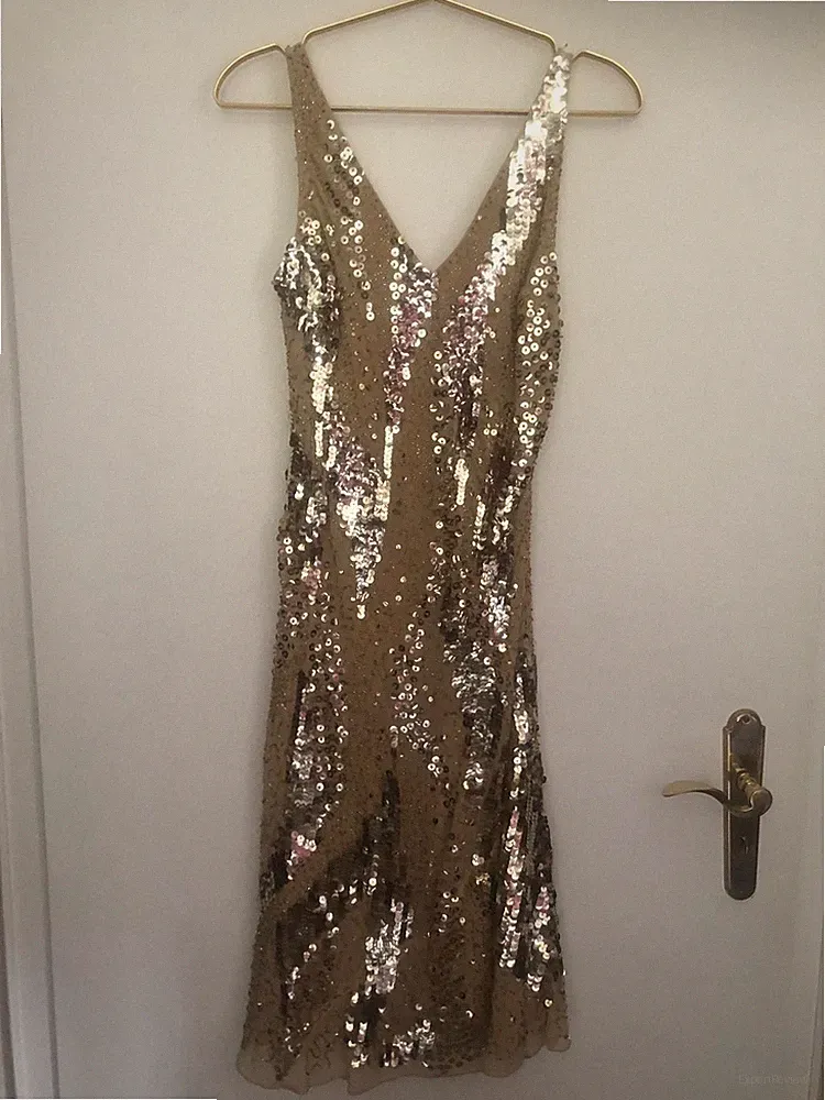 Heine: Goldenes Kleid - Größe: 36 | Zustand sehr gut