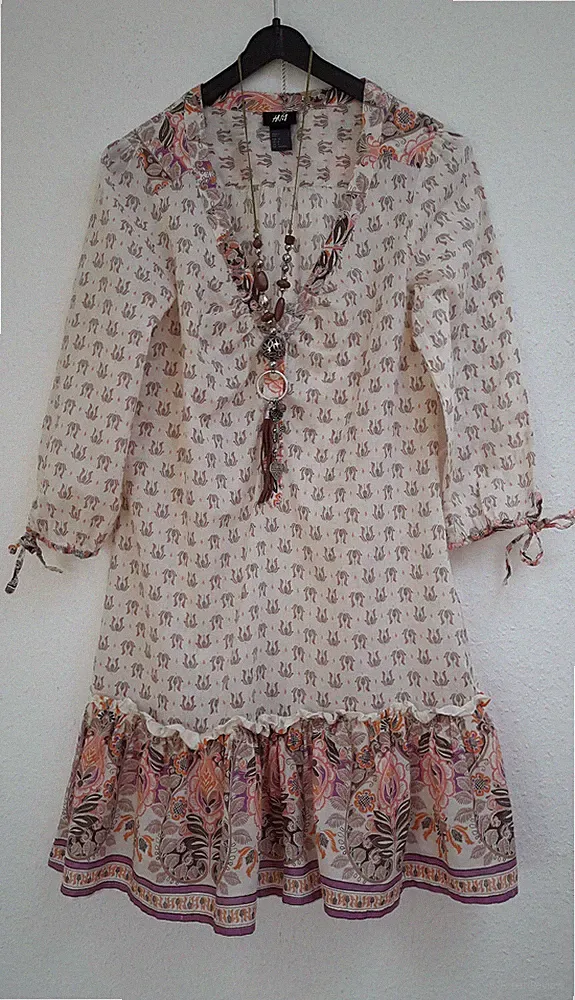 Hippie-Kleid Kleid Boho Goa Blogger Ibiza Freizeit Urlaub Festival Gr. 34