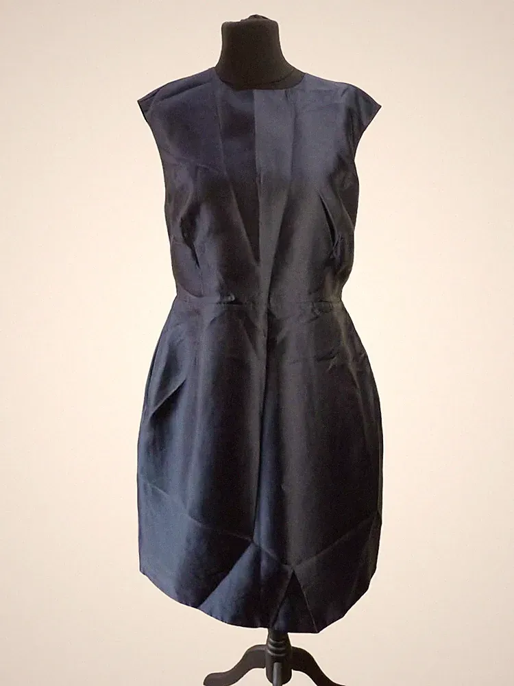 Hobbs Damen Kleid Abendkleid 44 | XXL Blau kurzarm Rundhals Etuikleid Neu (WM)