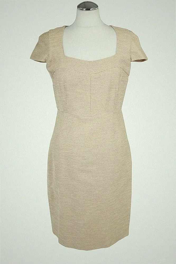 Hobbs Damen Kleid Gr. 38 (UK 12) Gold Etuikleid Dress