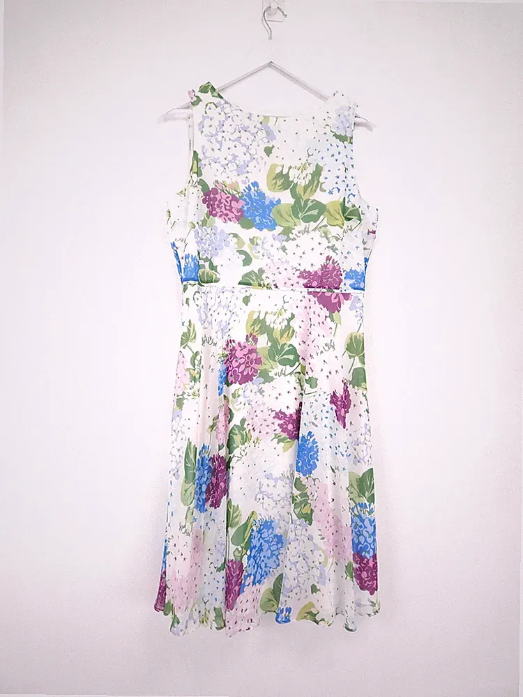 Hobbs Kleid Größe 14 zierlich weiß Carly Blumen Anlass Hochzeit Gast Party Midi