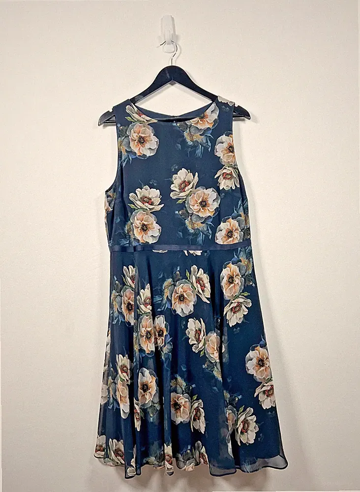 Hobbs Kleid Größe 16 dunkelblau Ava Blumen Anlass formell Hochzeit Gast Abend
