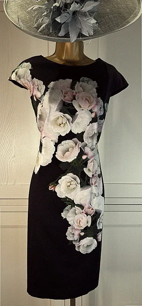 Hobbs UK 14/16 Multi Baumwolle Mutter Braut Bräutigam Gast Rennen Hochzeitskleid Event