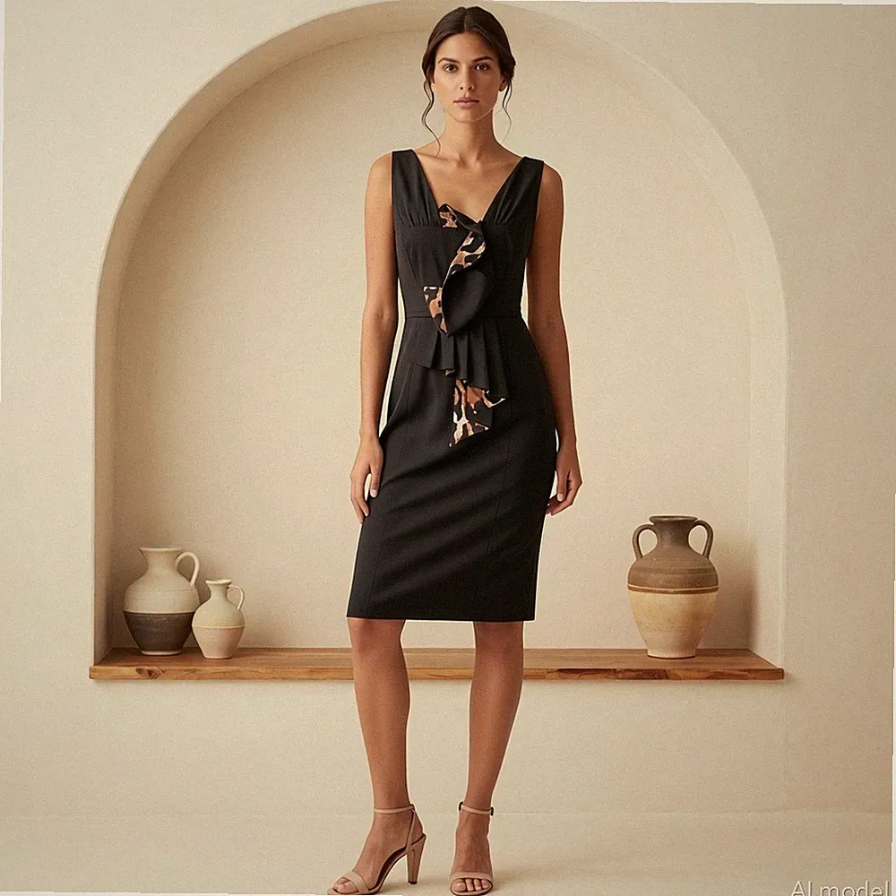 Tierdruck Cocktailkleid