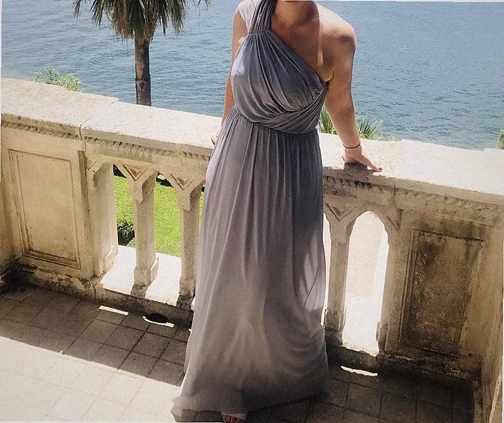Grau Abendkleid