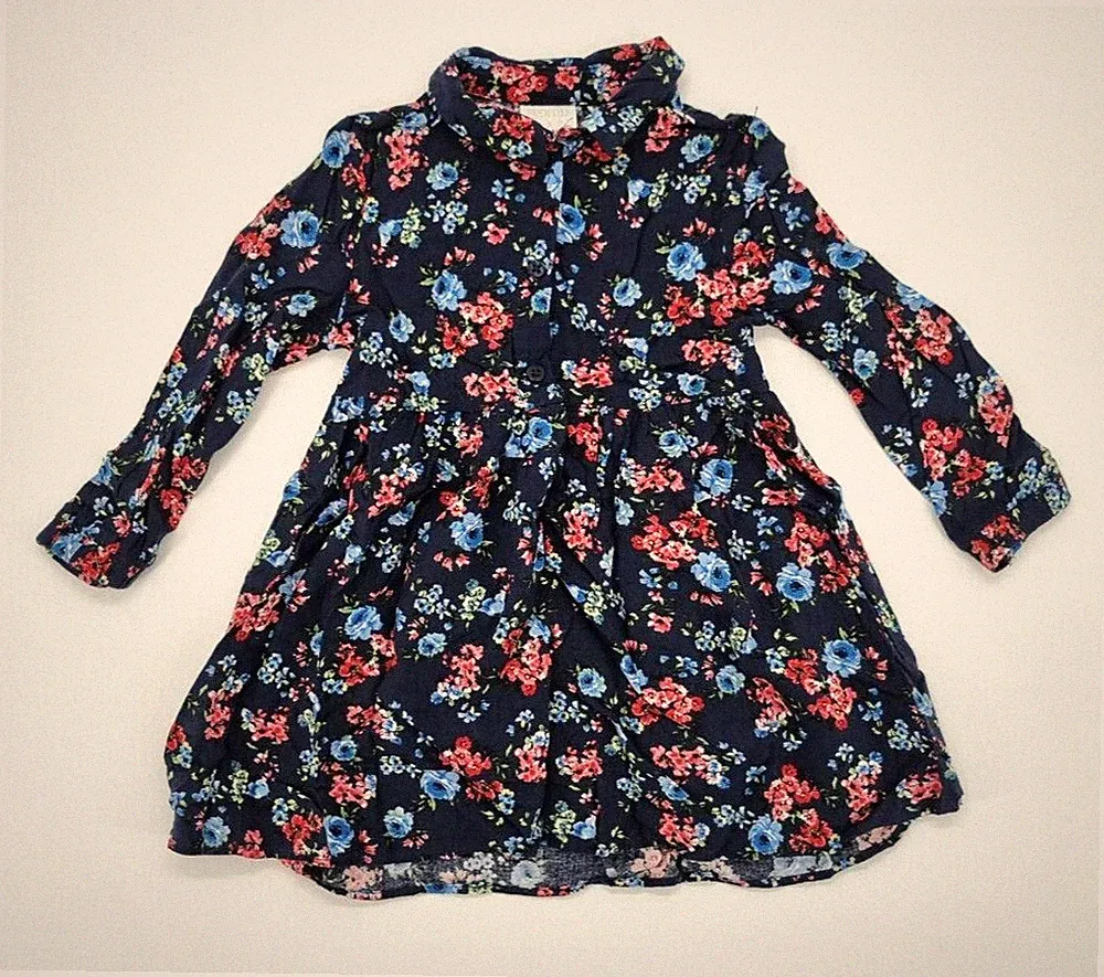 Hübsches Elegantes Langarmkleid für Mädchen von F&F in Gr. 86/92 (18-24 M)