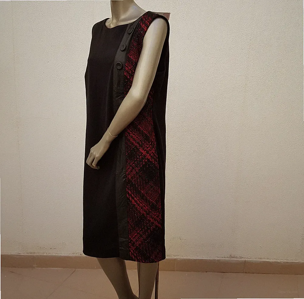 Hübsches Kleid von Fiorita / Made in Italy, 44 (Italien 52), schwarz, rot. NEU!