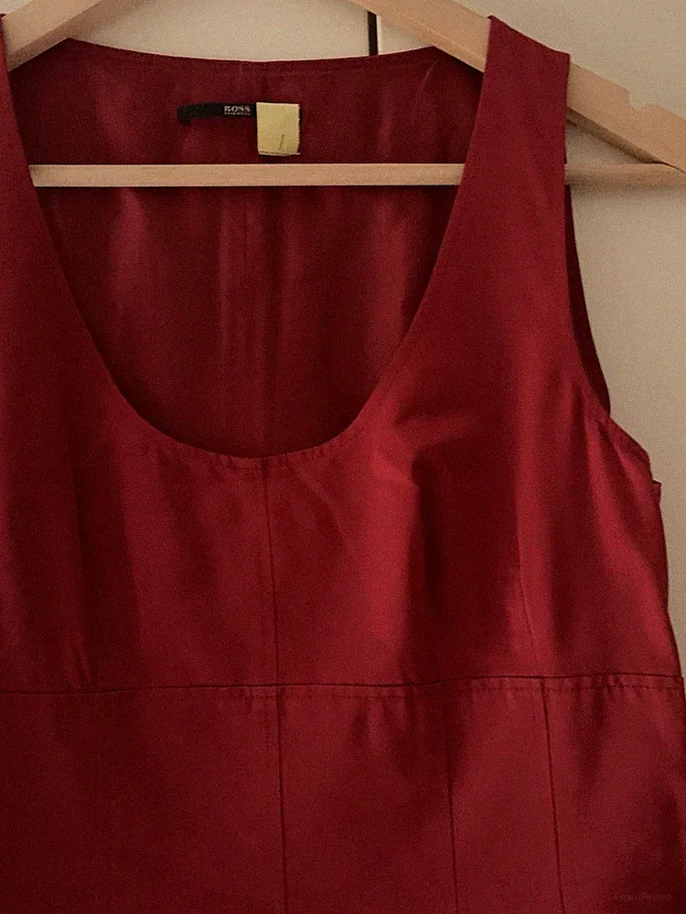 HUGO BOSS Etuikleid 38 Seide Silk Gala Dress Rot Festlich NEUWERTIG 1x Getragen