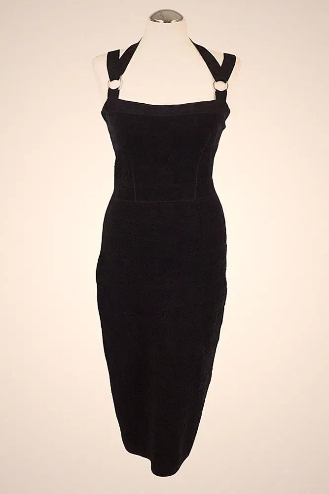 Iceberg Damen Kleid Gr. 36 (S) Schwarz NEU Etuikleid Trägerkleid Dress