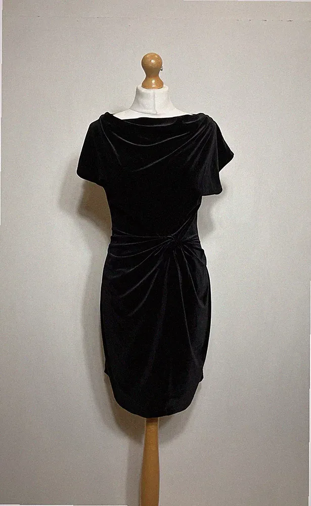 Ilse Jacobsen Kleid Gr. S Small Schwarz Samt Velour Party Klassisch Luxus