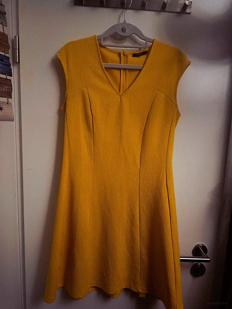 InCity Etuikleid, Gr.3XL(46), senfgelb, Waffelmuster, Vintage, Top gepflegt