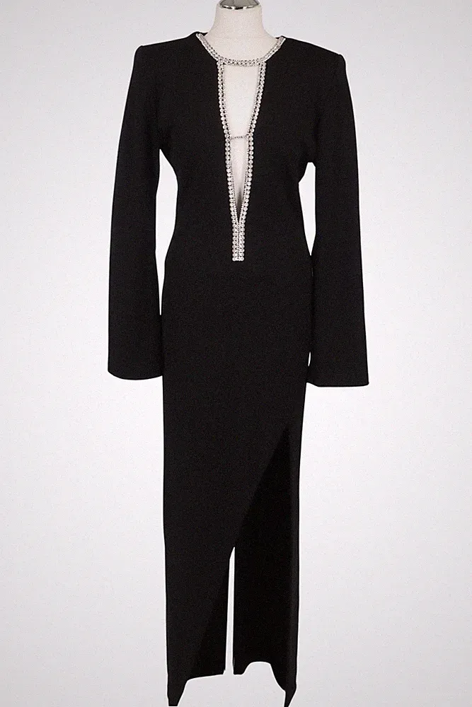 Iro Damen Kleid Gr. 38 (FR 40) Schwarz NEU Etuikleid Maxikleid Dress