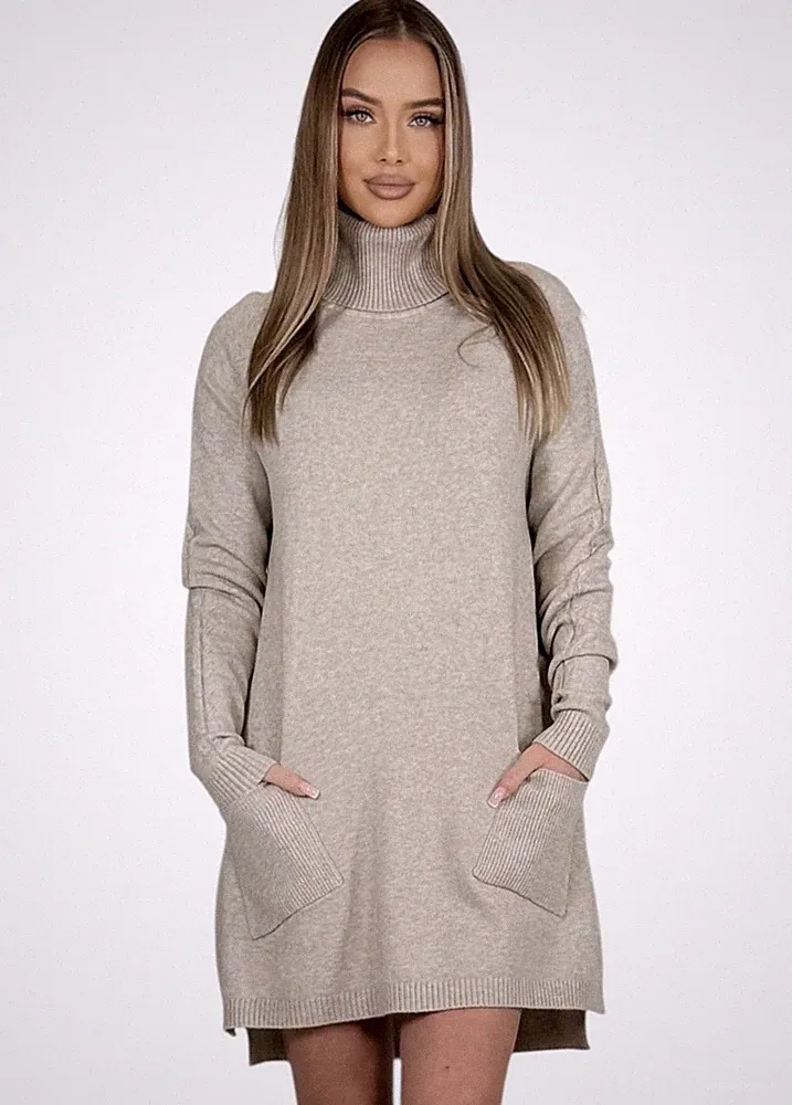 Rollkragen Hochzeitsgast Kleid