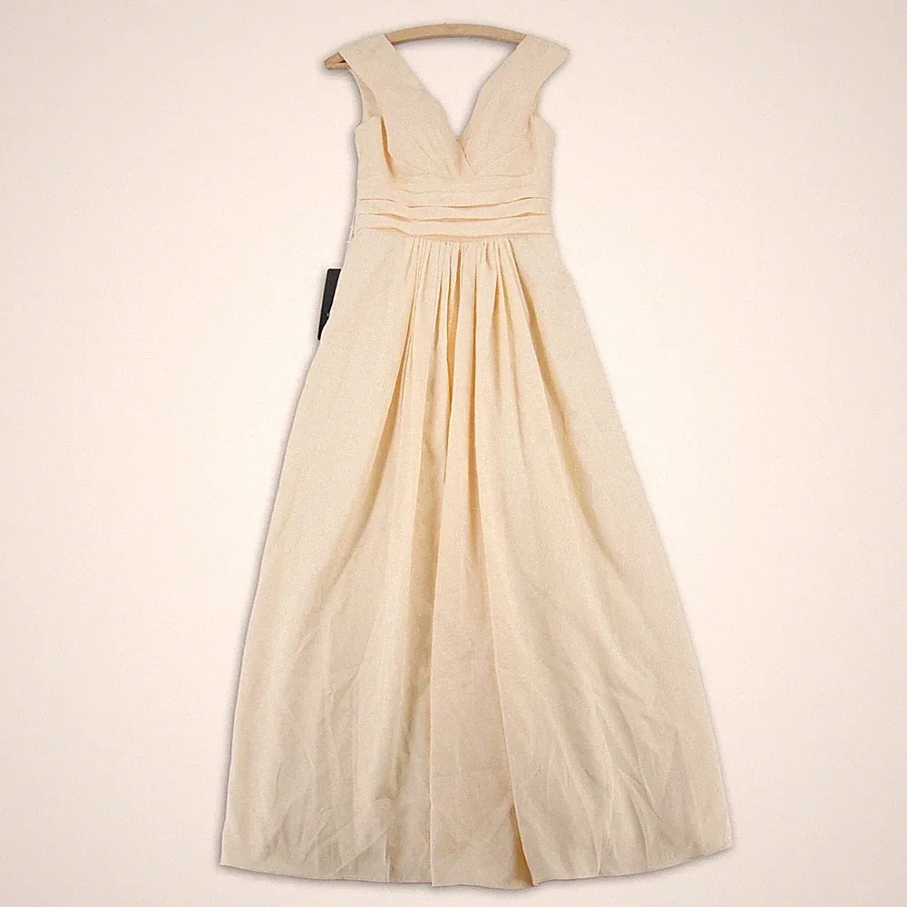 Izidress Ballkleid Gr. 34 Damen Beige Creme A-Linie Abschlussball Festlich