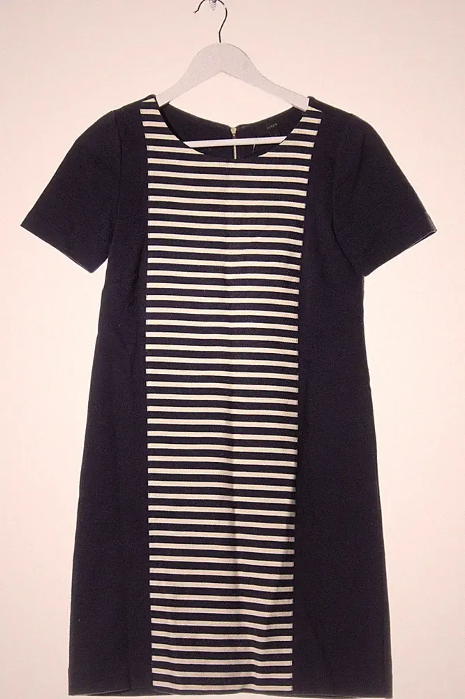 J.CREW A-Linien Kleid Damen Kleid Gr. DE 36 schwarz-weiß Casual-Look