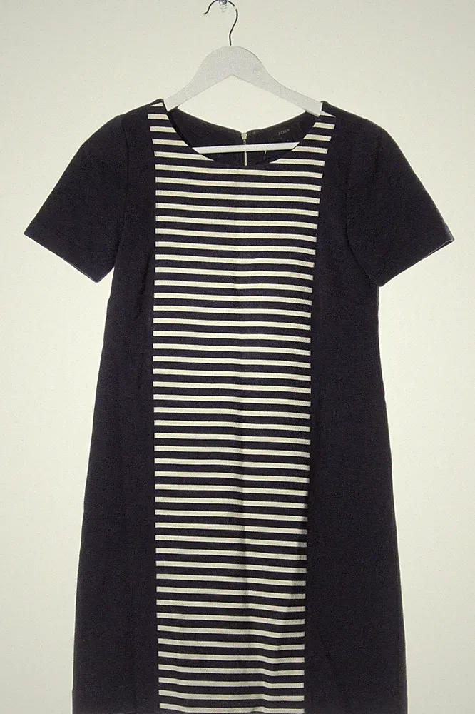 J.CREW A-Linien Kleid Damen Kleid Gr. DE 36 schwarz-weiß Casual-Look