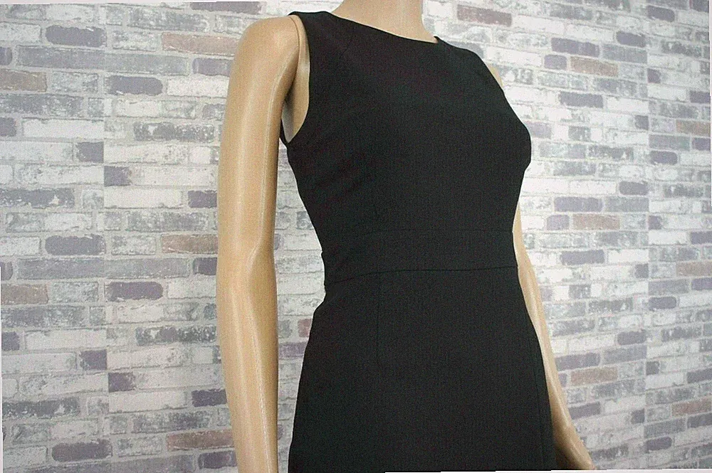 J CREW DAMEN REINE WOLLE FEST BUSINESS DRESS KLEID DUNKELGRAU 36