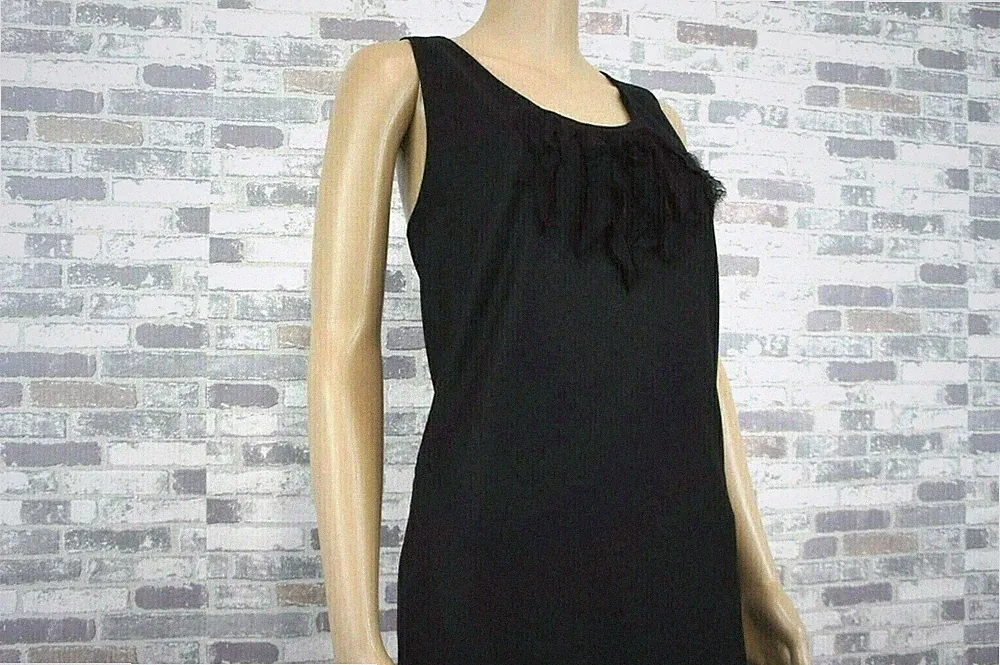 J CREW DAMEN REINE WOLLE FEST PARTY ABEND KLEID SCHWARZ 40