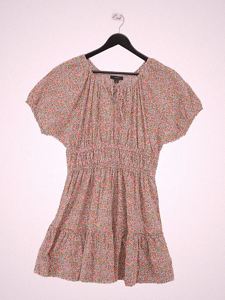 J. Midikleid Rundhalsausschnitt A-Linie M in Multi