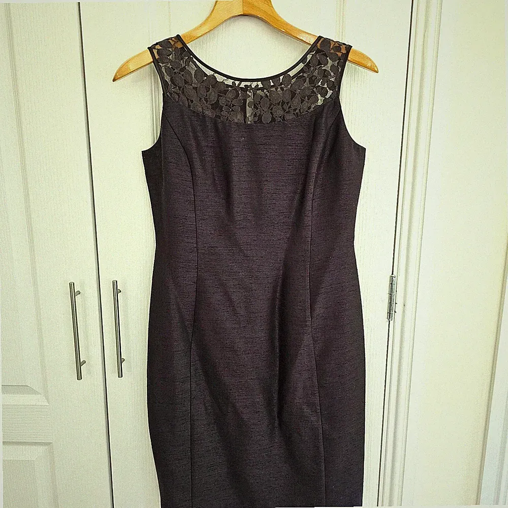 Jacques Vert ~ UK 12 Kleid Lakritz Hochzeit Gast Brautmutter Anlass