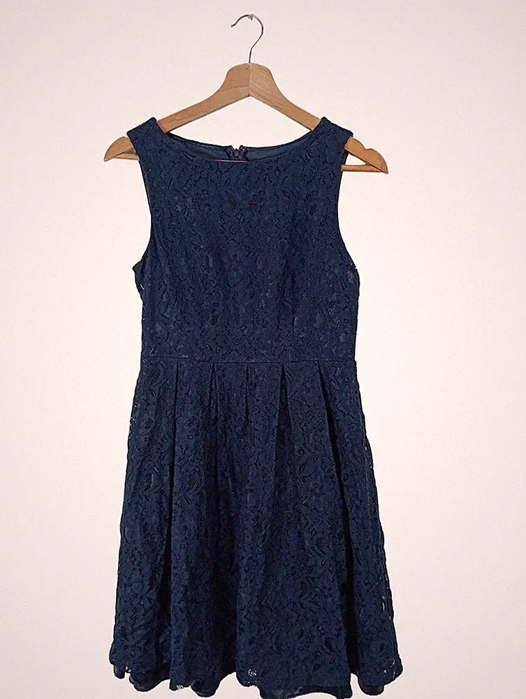 JAKE*S A-Linien Kleid Damen Kleid Gr. DE 36 blau Casual-Look