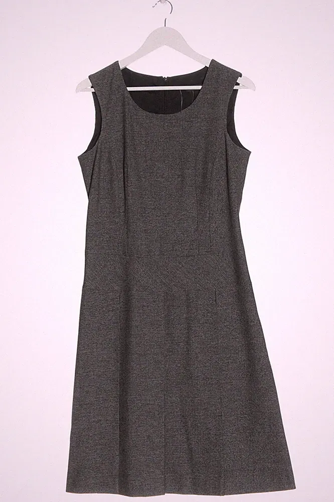 JAKE*S A-Linien Kleid tailliert Mini Vintage hellgrau Größe 40