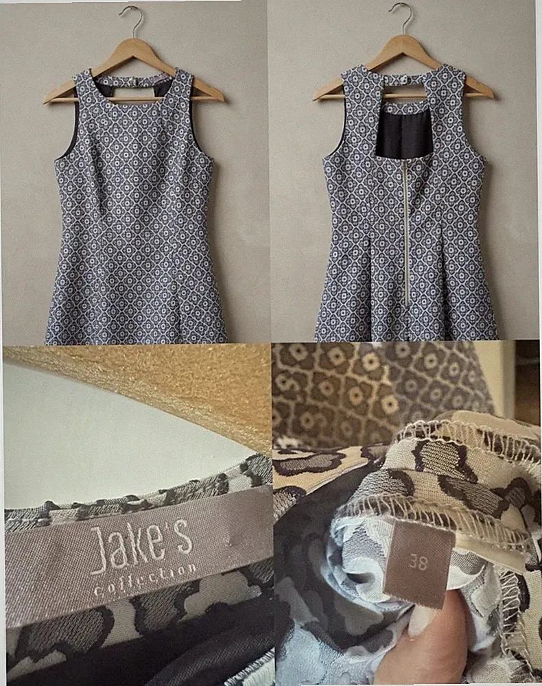 👗 Jake’s Collection Elegantes Etuikleid – Grafisch– Gr. 38 – Top Zustand