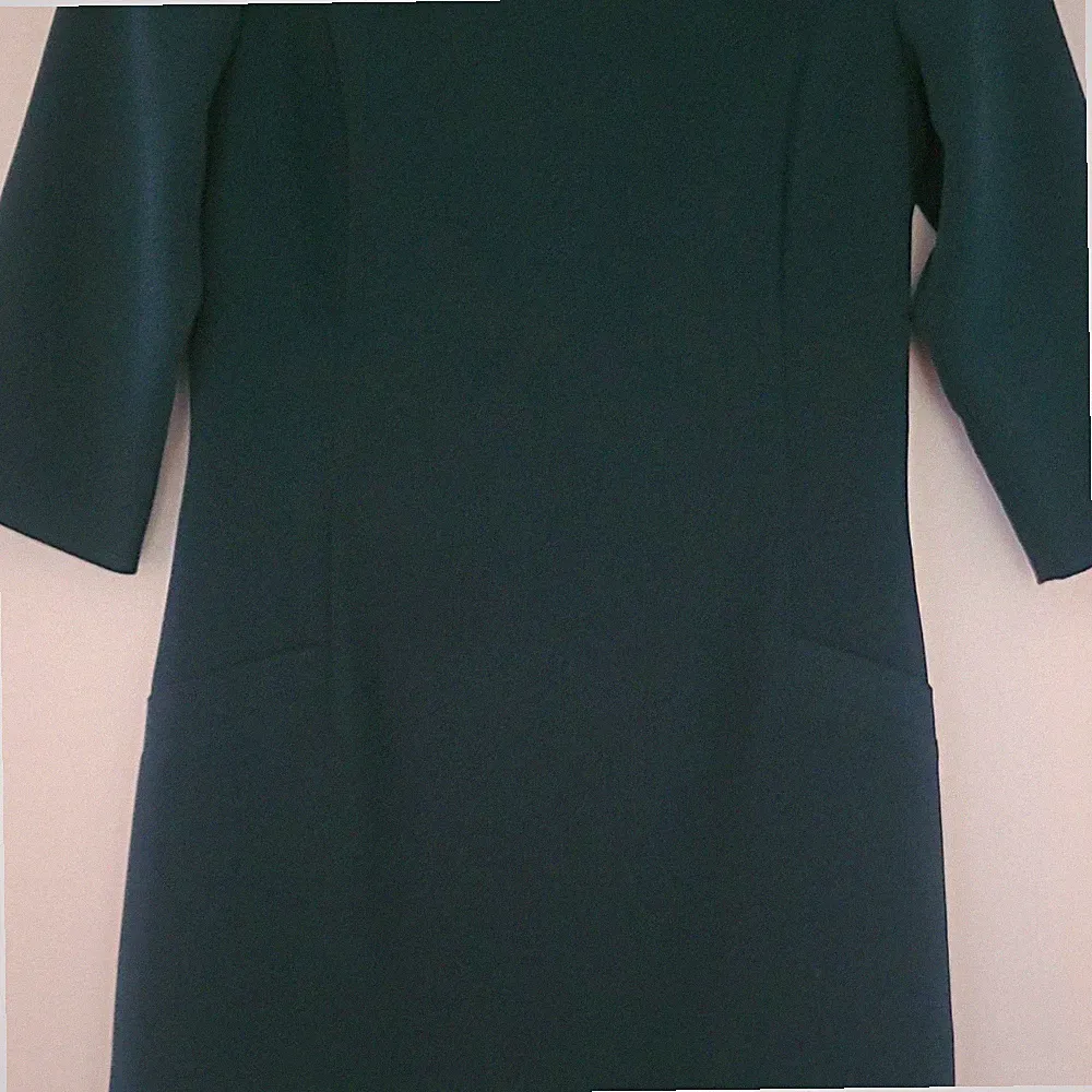 Jake*s Damen Kleid S grün A-Linie kurz 3/4 Ärmel Reißverschluss Taschen
