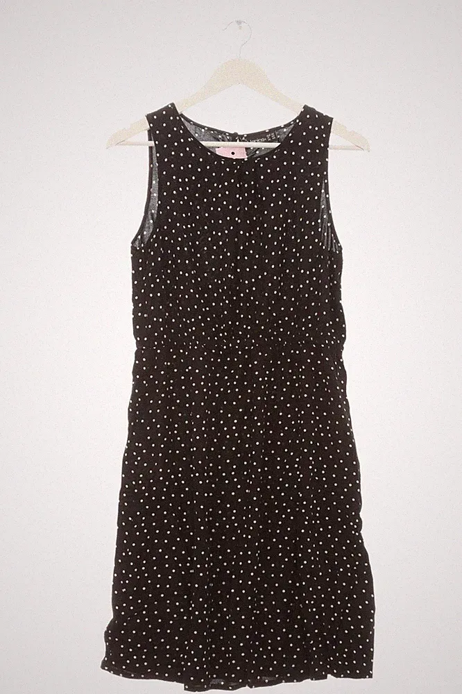 JANINA A-Linien Kleid Damen Kleid Gr. DE 38 schwarz-wollweiß Casual-Look