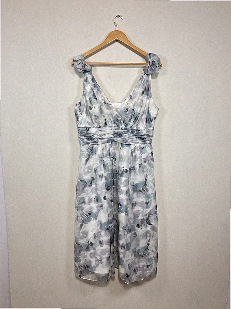 Jenny Packham Kleid Gr. UK 16 hellblau Blumen Anlass Hochzeit Gast Event
