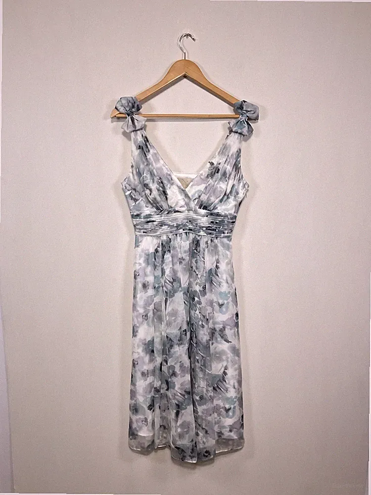 Jenny Packham No1 Kleid Gr. UK 10 blau Blumen Event Anlass Party Gast