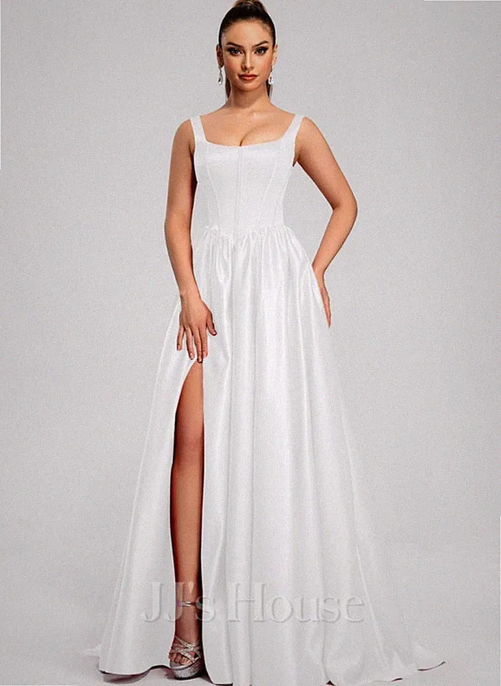 JJ's House / Abendkleid / Standesamt Kleid / Hochzeitsgast Kleid Weiß