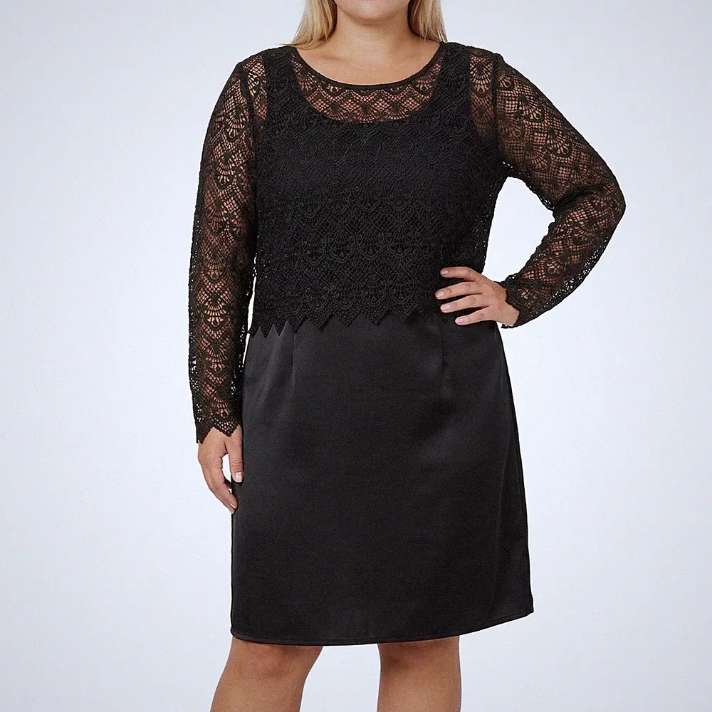 Joe Browns Damen Kleid Spitzenkleid schwarz edel Große Größen Gr 48-54 NEU (128)