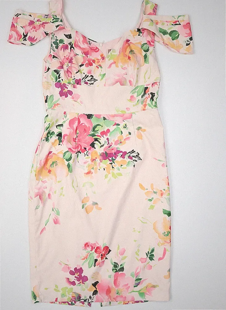 Jolie Moi Etuikleid Damen Blumen Mehrfarbig
