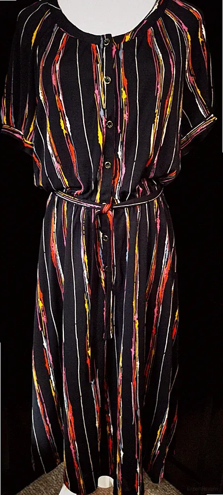 JORA MODELL Vintage Damen Kleid Gr. 42, gefüttert, Gürtel, Jersey Stoff, wie neu
