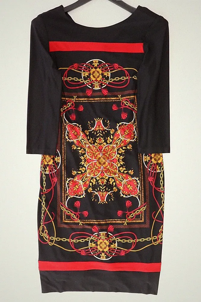 ✨ Joseph Ribkoff Etuikleid Regular Kleid für Damen Gr. 36, S 3/4 Ärmel schwarz ✨