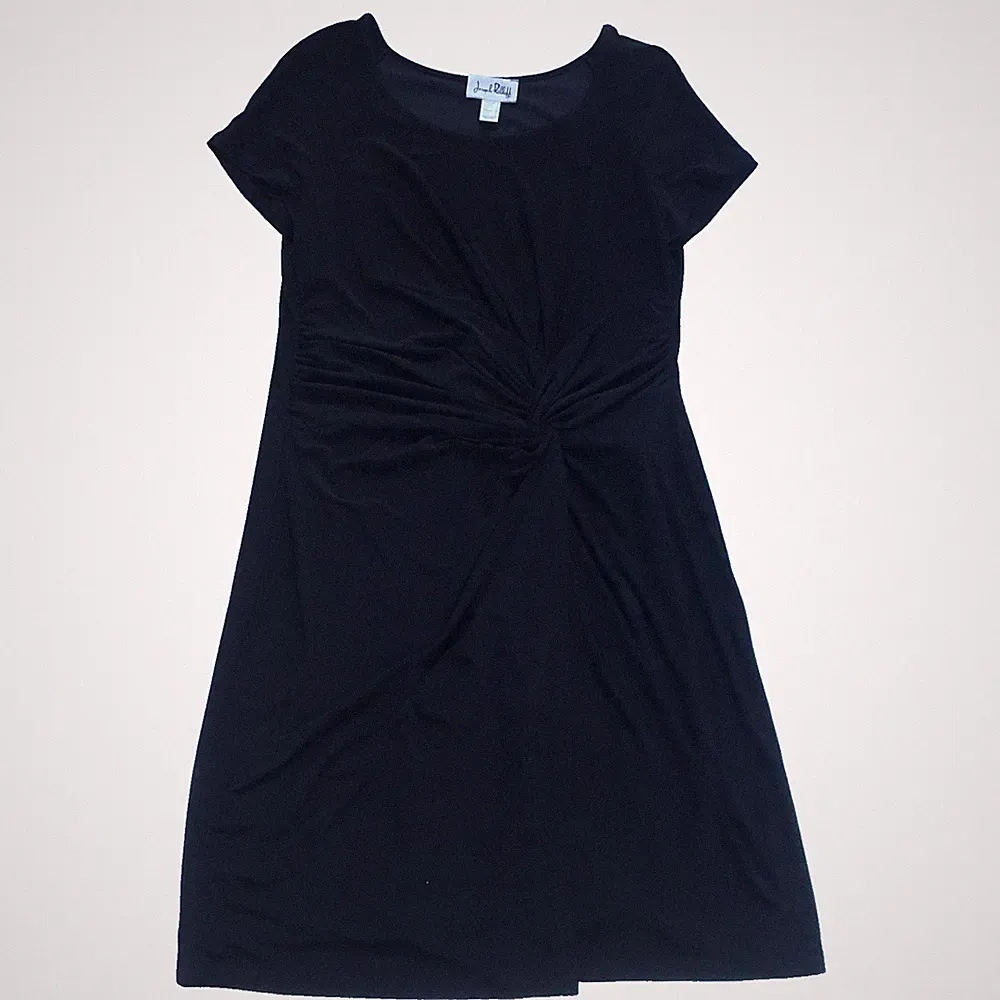 Joseph Ribkoff Kleid 18 Schwarz Rüschen Kurzarm Abend Festlich Beerdigung