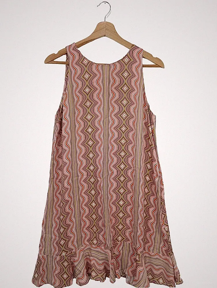 JOYCE & GIRLS A-Linien Kleid Damen Kleid Gr. DE 36 braun-hellorange-blassgelb