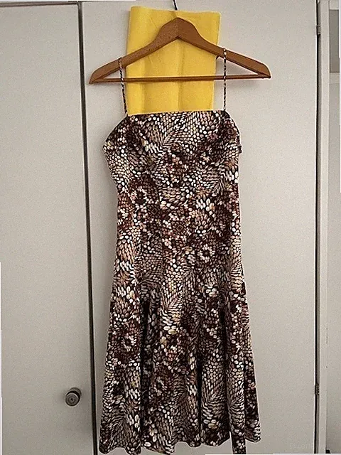 Just Cavalli Kleid Damen Gr. EU 38 (IT 42) Braun/Beige