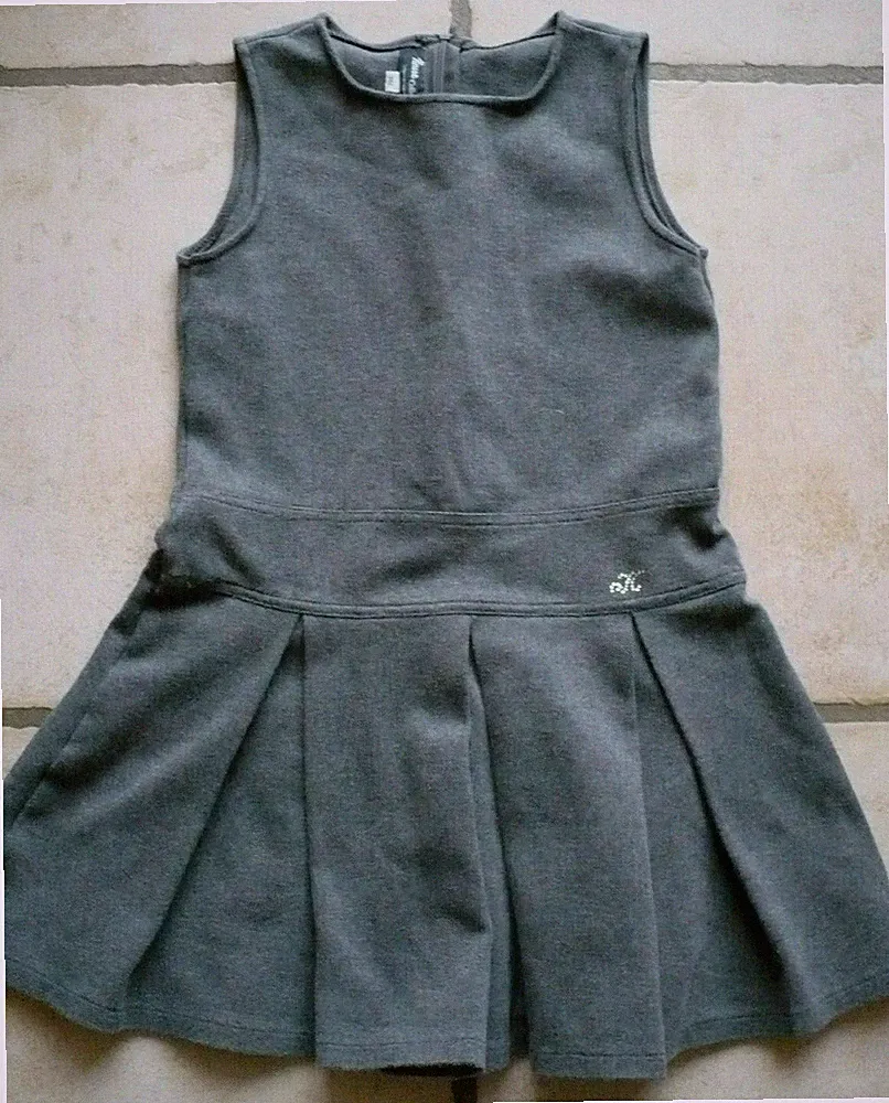 Käthe Kruse Etuikleid Kleid, mit Reißverschluss, grau, Größe 146, Kruse College