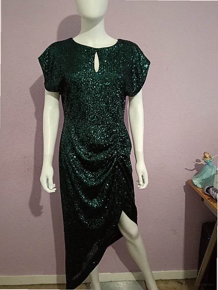 Kaleidoscope smaragdgrün gerafftes Abendkleid - Größe 12 - neu ohne Etikett - UVP 80 £