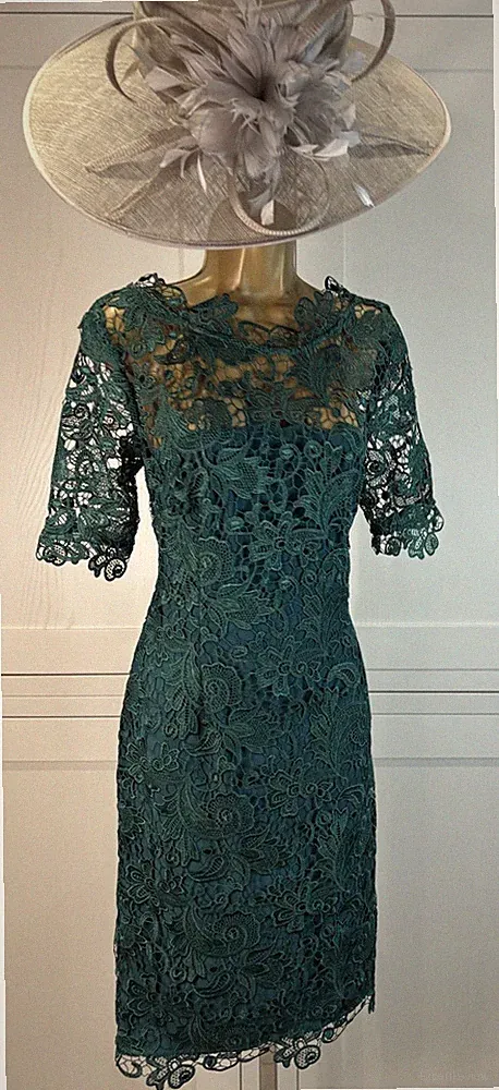 Kaleidoscope UK 12 grün Spitze Mutter Braut Bräutigam Gast Kleid Hochzeit Party Rennen