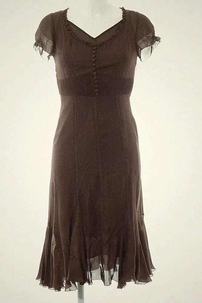 KAREN MILLEN A-Linien Kleid Damen Kleid Gr. DE 38 braun Elegant